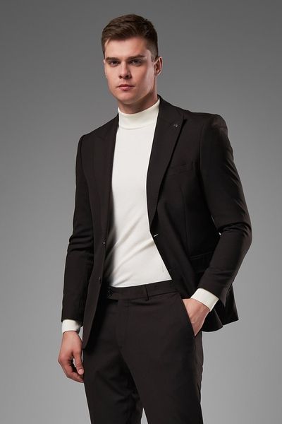 Чоловічий костюм темно-коричневого кольору KS105.01.10 фото